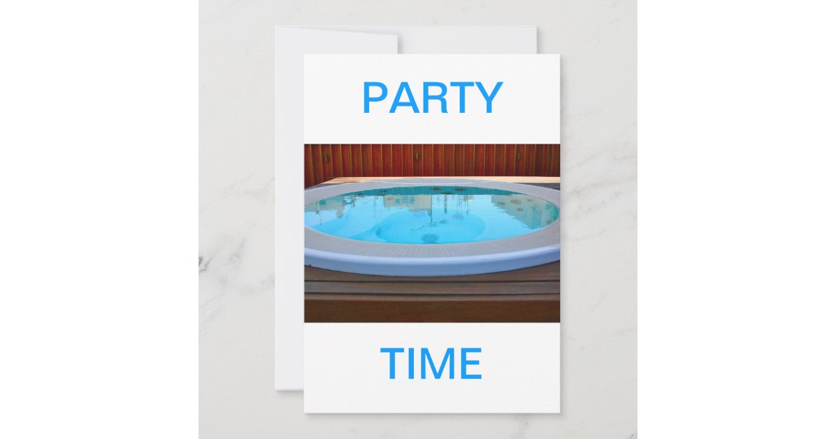 Jacuzzi Party Time Invitation | Zazzle