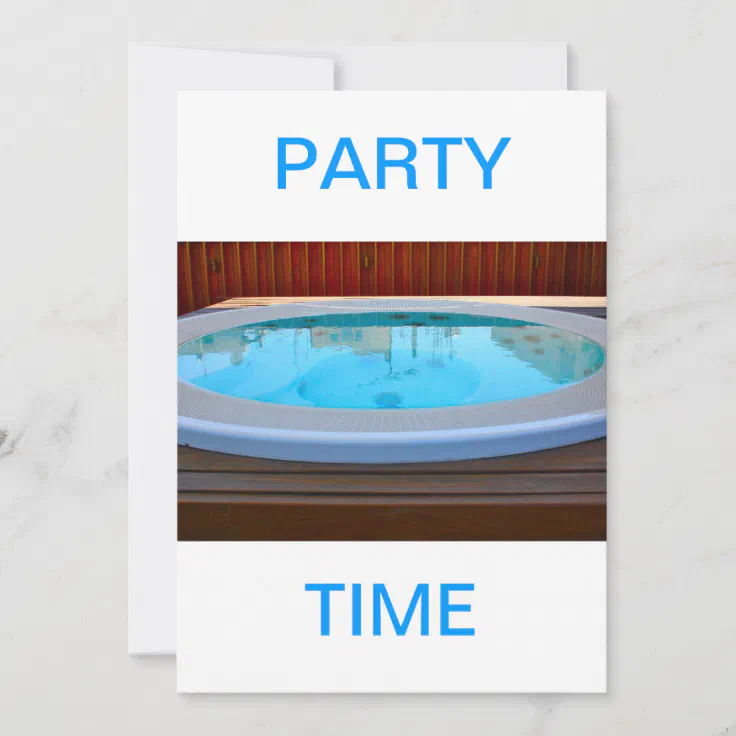 Jacuzzi Party Time Invitation | Zazzle