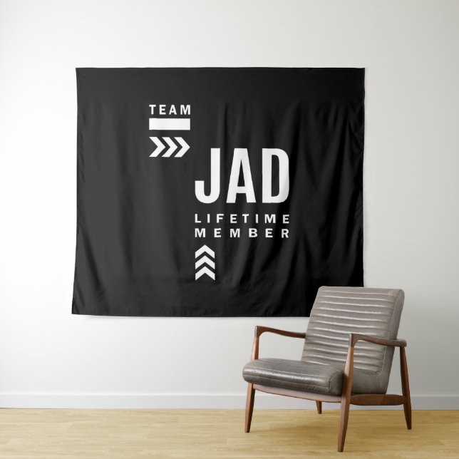 Jad Personalized Name Birthday Gift Tapestry (In Situ (Horizontal))