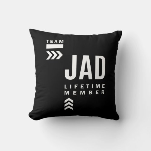 Jad Personalized Name Birthday Gift Throw Pillow