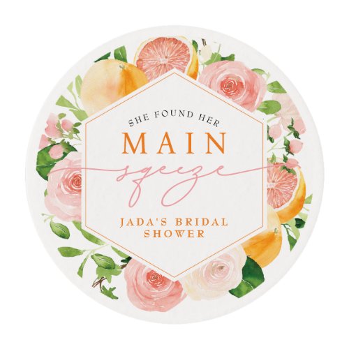 JADA Citrus Fruit Main Squeeze Bridal Shower Edible Frosting Rounds