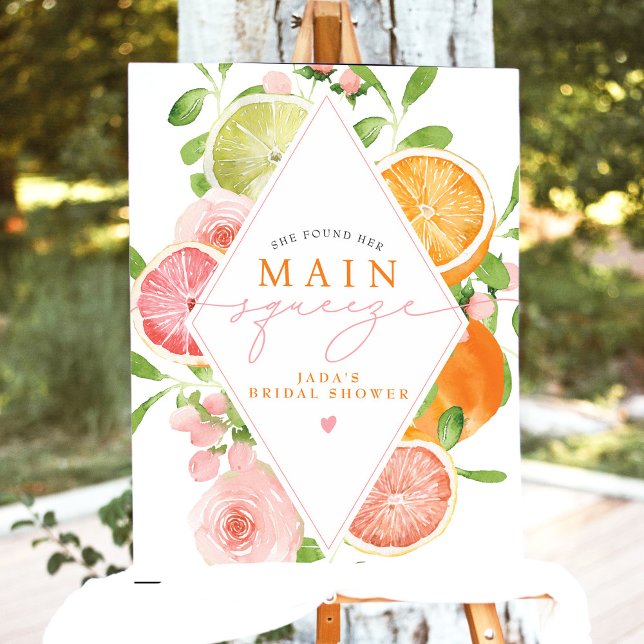 JADA Citrus Fruit Main Squeeze Bridal Shower Foam Board (Creator Uploaded)