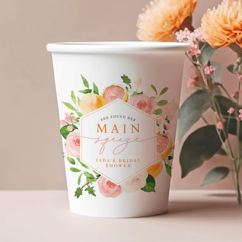 JADA Citrus Fruit Main Squeeze Bridal Shower Paper Cups