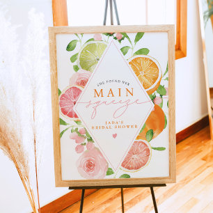 JADA Citrus Fruit Main Squeeze Bridal Shower Poster