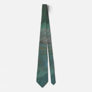 Jade 2 Deep Green Abstract Neck Tie