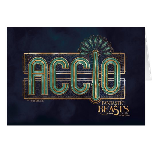 Jade Art Deco ACCIO™ Spell Graphic Cards (Front Horizontal)