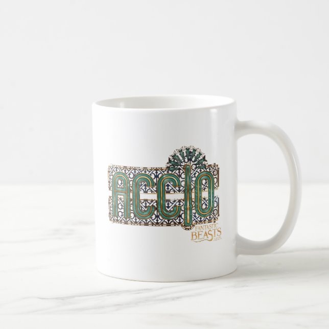 Jade Art Deco ACCIO™ Spell Graphic Coffee Mug (Right)