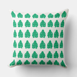Jade Asian Moods Buddah Boys Throw Pillow