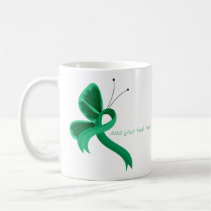 Jade Awareness Ribbon Butterfly Coffee Mug