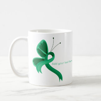 Jade Awareness Ribbon Butterfly Coffee Mug
