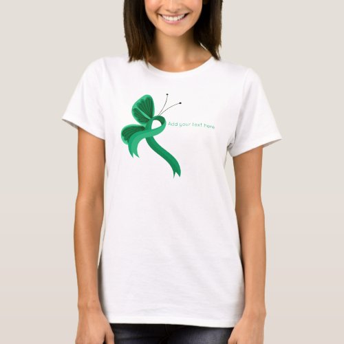 Jade Awareness Ribbon Butterfly T_Shirt