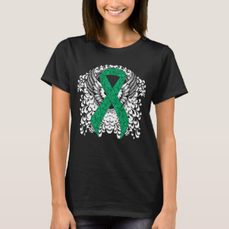 Jade Awareness Ribbon with Wings T-Shirt