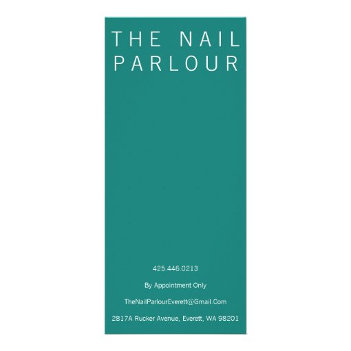 Jade Beauty Salon Menu Price List Cards Zazzle