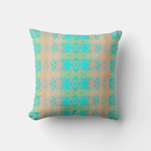 Jade Blossom Throw Pillow