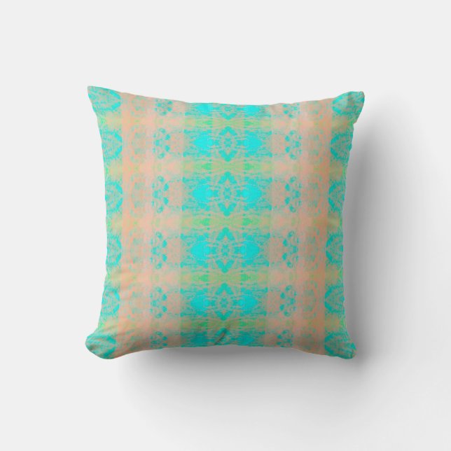 Jade Blossom Throw Pillow (Front)