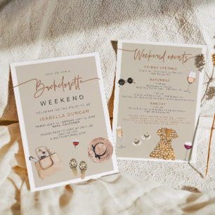JADE Bohemian Napa Wine Country Bachelorette Invitation