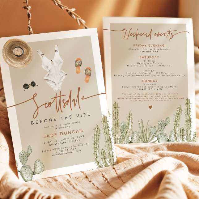 JADE Boho Desert Cactus Scottsdale Before the Veil Invitation (Creator Uploaded)