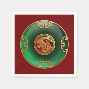 Jade Chinese New Year of the Rabbit Napkins