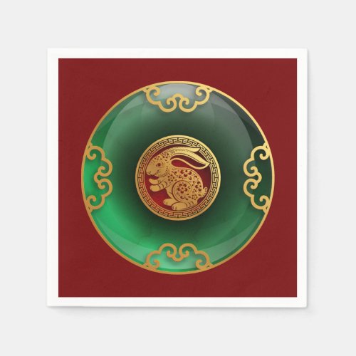 Jade Chinese New Year of the Rabbit Napkins