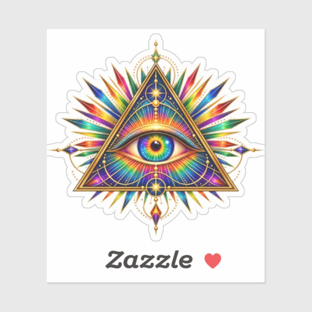 Jade Dawn Triangle Custom-Cut Vinyl Sticker (Sheet)