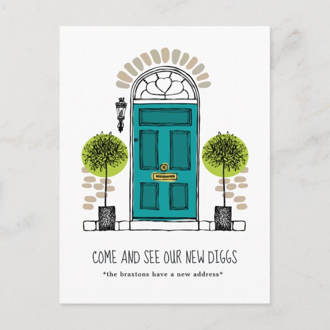 Jade Door Moving Announcement Postcard (Front)