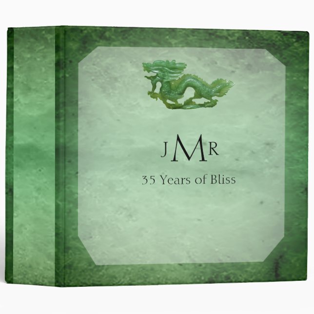 Jade Dragon 35th Wedding Anniversary Binder (Front/Spine)