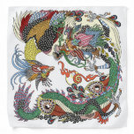 Jade Dragon and Gold Phoenix playing with a pearl Bandana