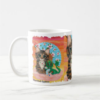 Jade Dragon Li Mao Cat Art Dragon Tabby Cat  Coffee Mug