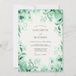 Jade Eucalyptus Wedding Invitation