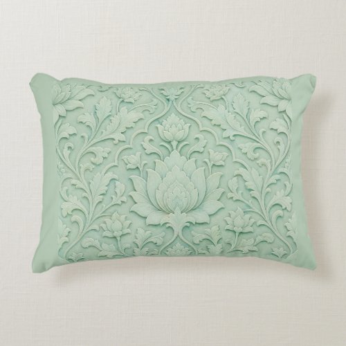 Jade Garden — Pale Celadon Persian Accent Pillow