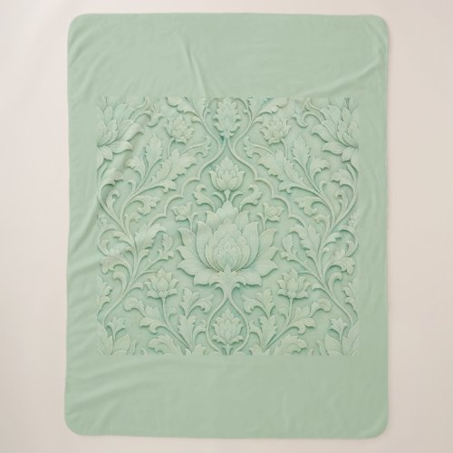 Jade Garden — Pale Celadon Persian Sherpa Blanket