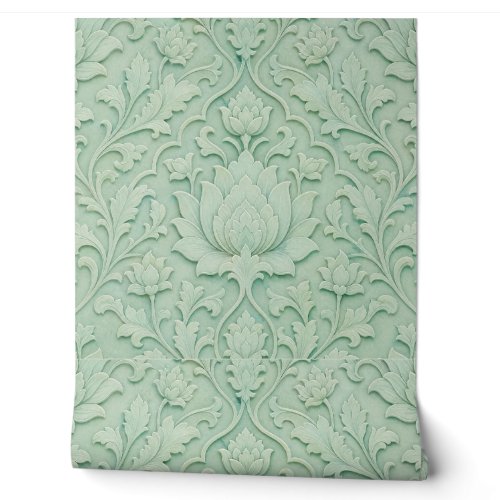 Jade Garden — Pale Celadon Persian Wallpaper