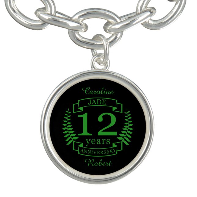 Jade Gemstone wedding anniversary 12 years Bracelet (Design)