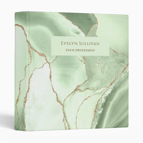 Jade green Agate Binder