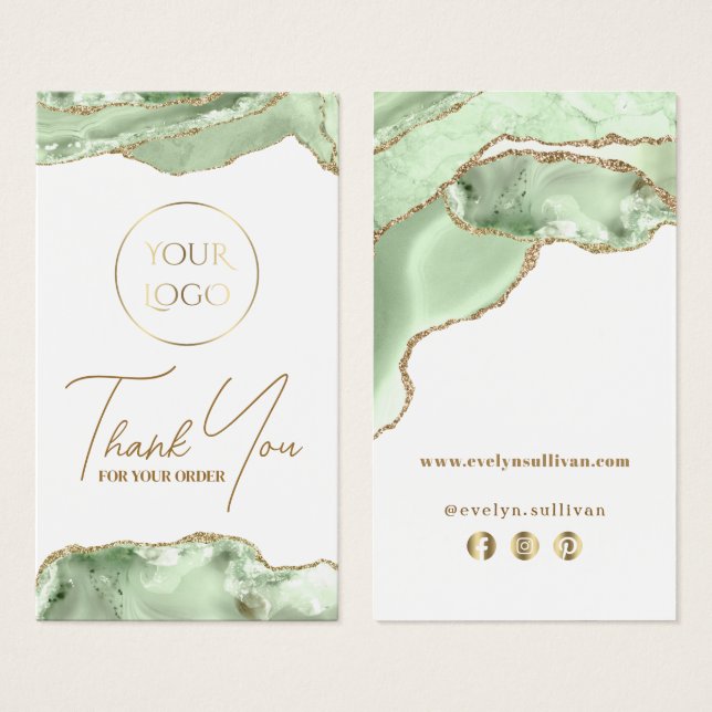Jade green agate package insert (Front & Back)