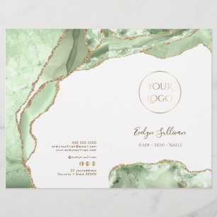 jade green agate service menu brochure