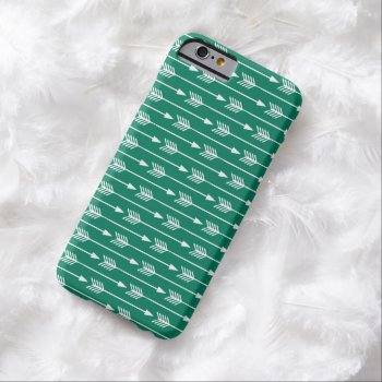 Jade Green Arrows Pattern Barely There Iphone 6 Case by heartlockedcases at Zazzle