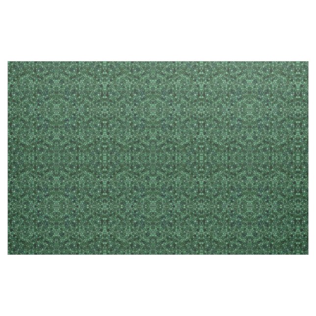 Jade Green Cobbled Patchwork Terrazo Pattern Fabric (Fat Quarter)