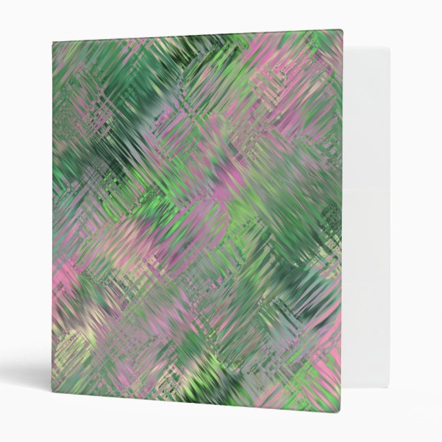 Jade Green Crystal Gel Pattern 3 Ring Binder (Front/Inside)