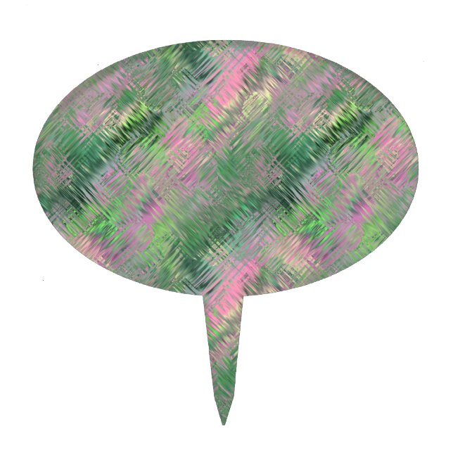 Jade Green Crystal Gel Pattern Cake Topper (Front)