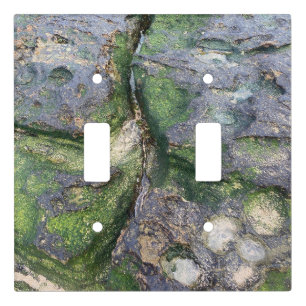 Jade Green Mossy Beach Rocks Toowoon Bay Light Switch Cover
