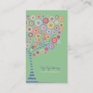 Jade Green Retro Circle Tree Online Store Card