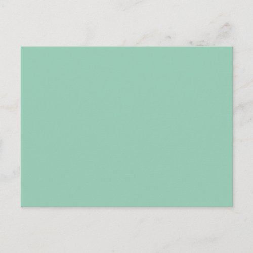 Jade Green Solid Color Postcard