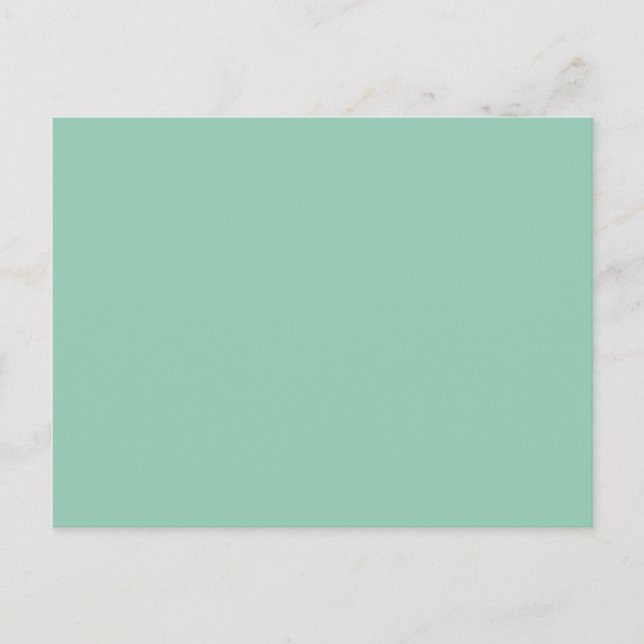 Jade Green Solid Color Postcard (Front)
