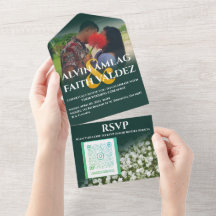 JADE GREEN WEDDING INVITATION