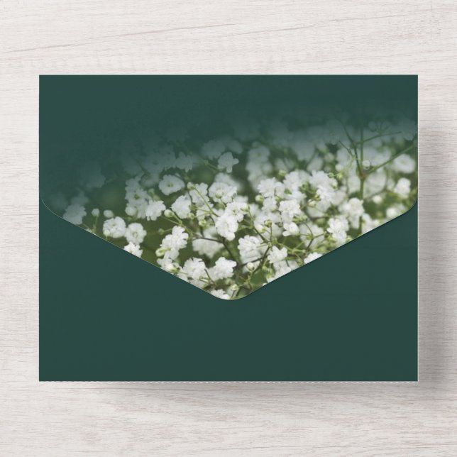 JADE GREEN WEDDING INVITATION (Back)