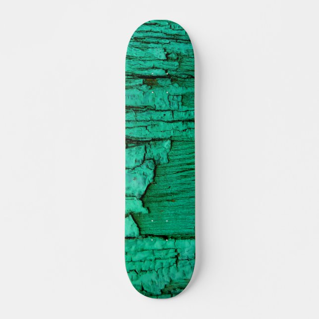 Jade green wood skateboard. skateboard (Front)