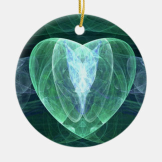 Jade Heart Ceramic Ornament
