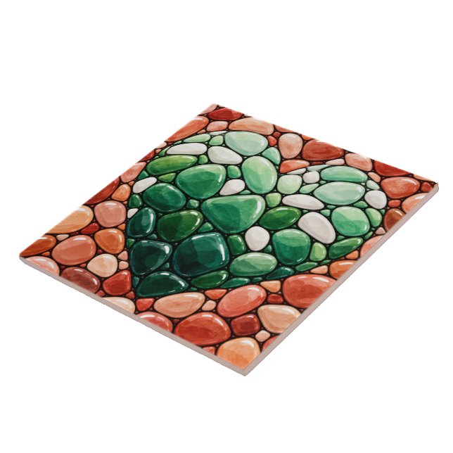 Jade Heart Ceramic Tile (Side)