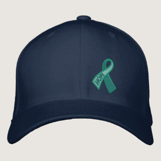 Jade Hope Cancer Ribbon Awareness Embroidered Baseball Hat